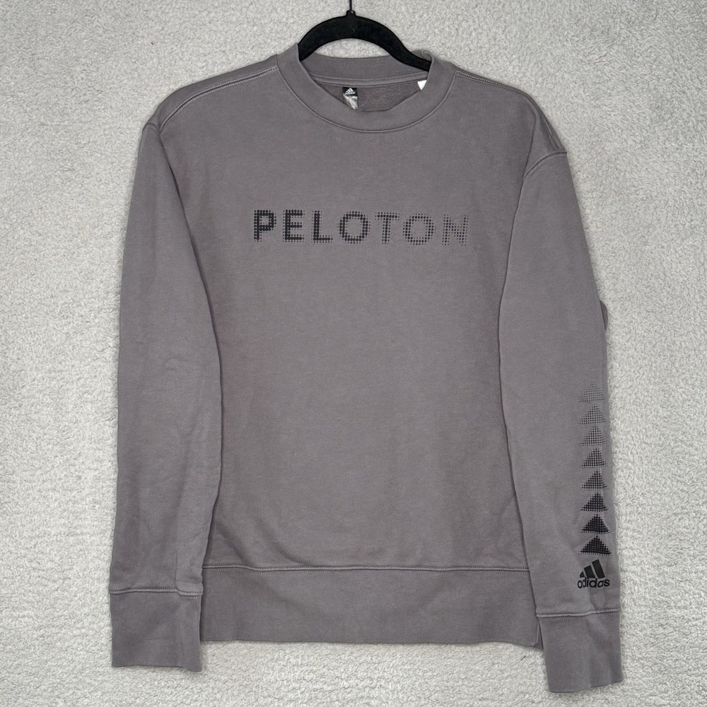 Adidas x Peloton Womens Crewneck Sweatshirt Grey HE2035 Small